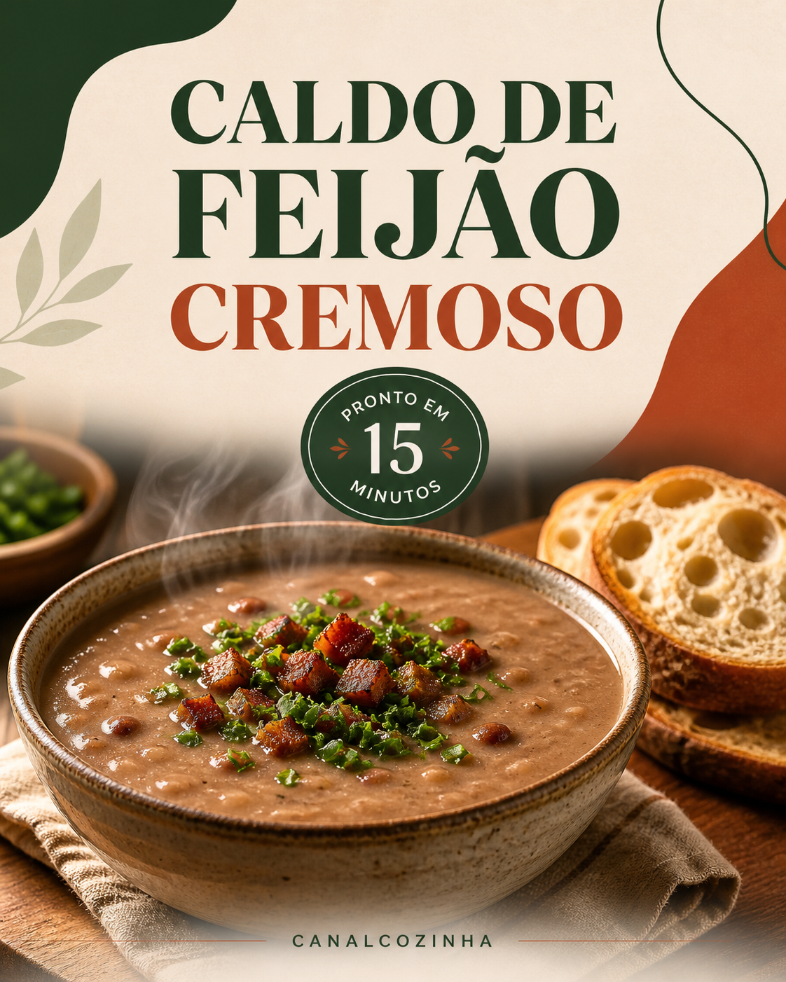 Caldo de feijão cremoso