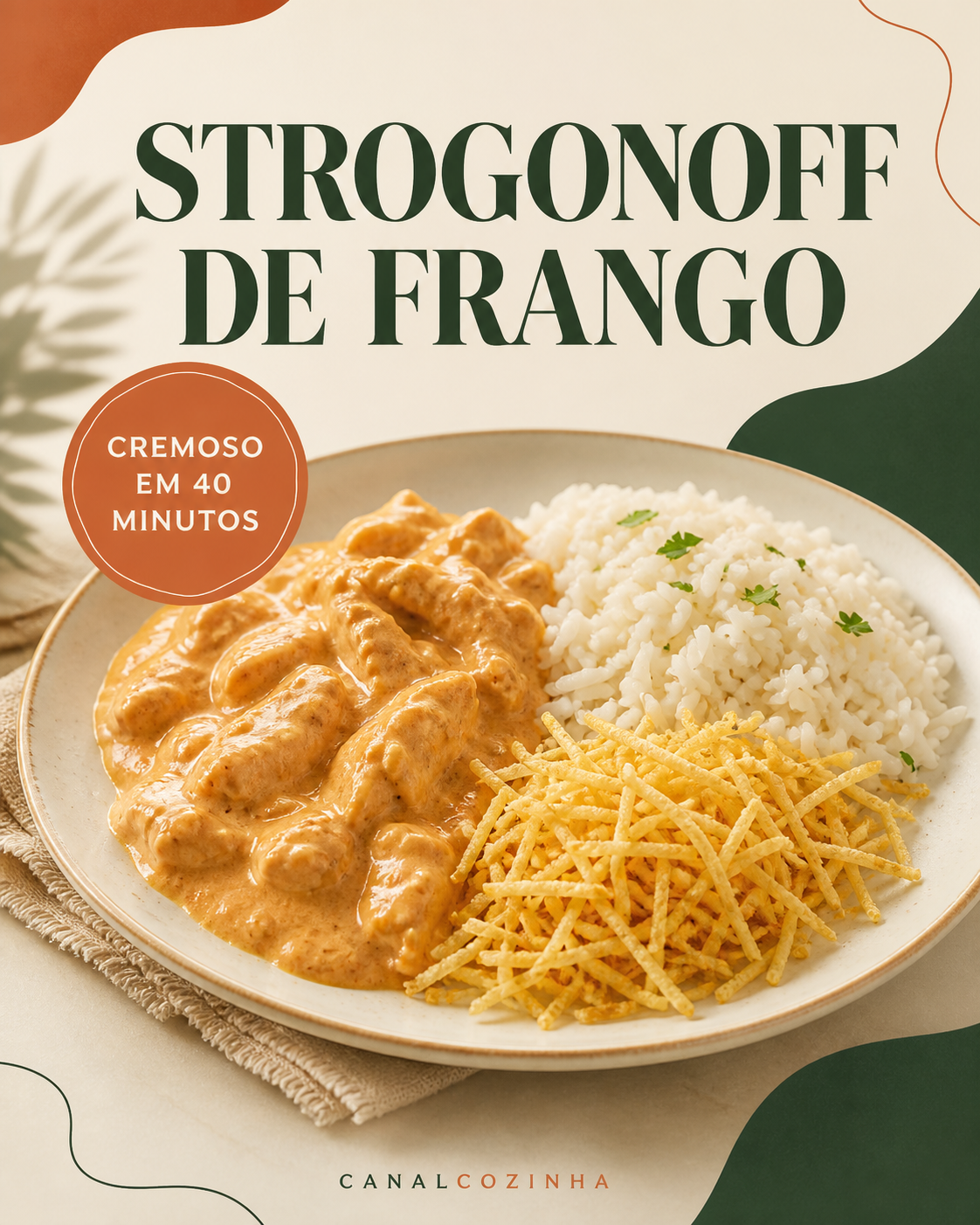 Strogonoff de frango cremoso